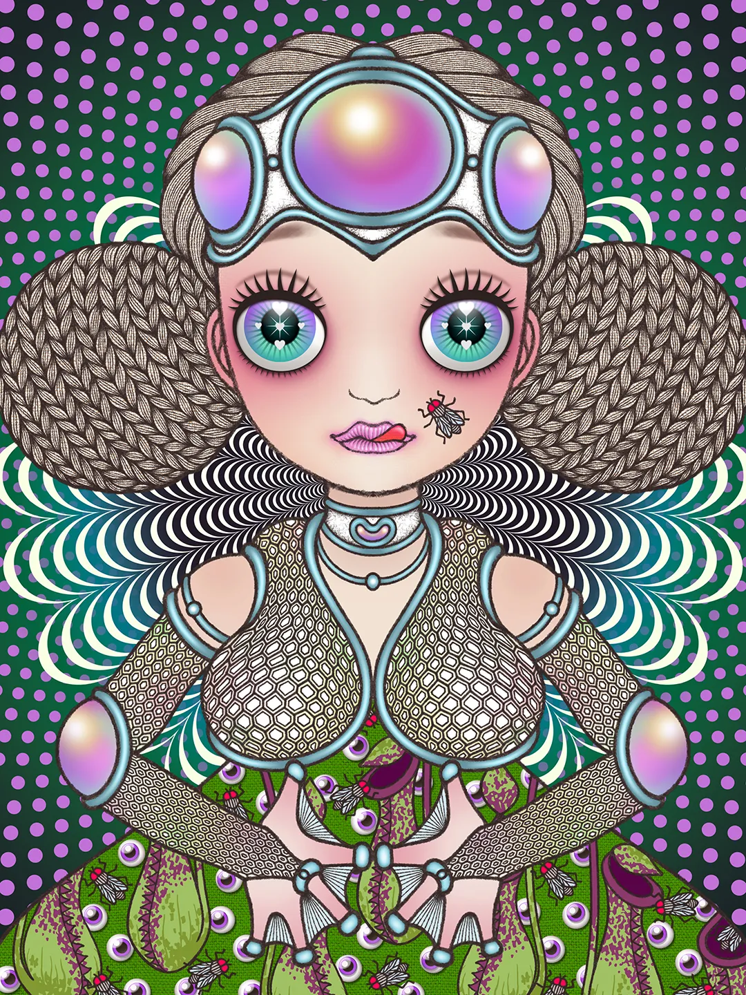 NFT art : Cosmic uripoko GIRL CarnivorousPlants