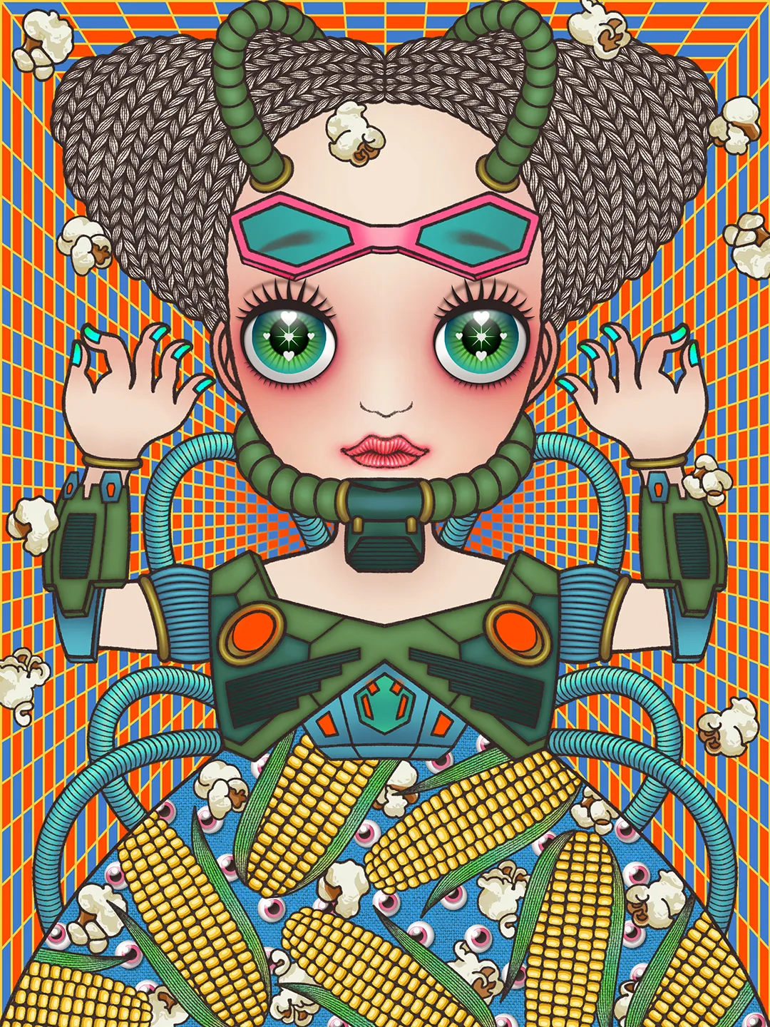 NFT art : Cosmic uripoko GIRL Popcorn