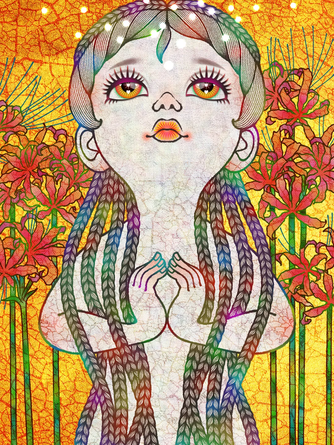NFT art : Cosmic uripoko GIRL Praying003