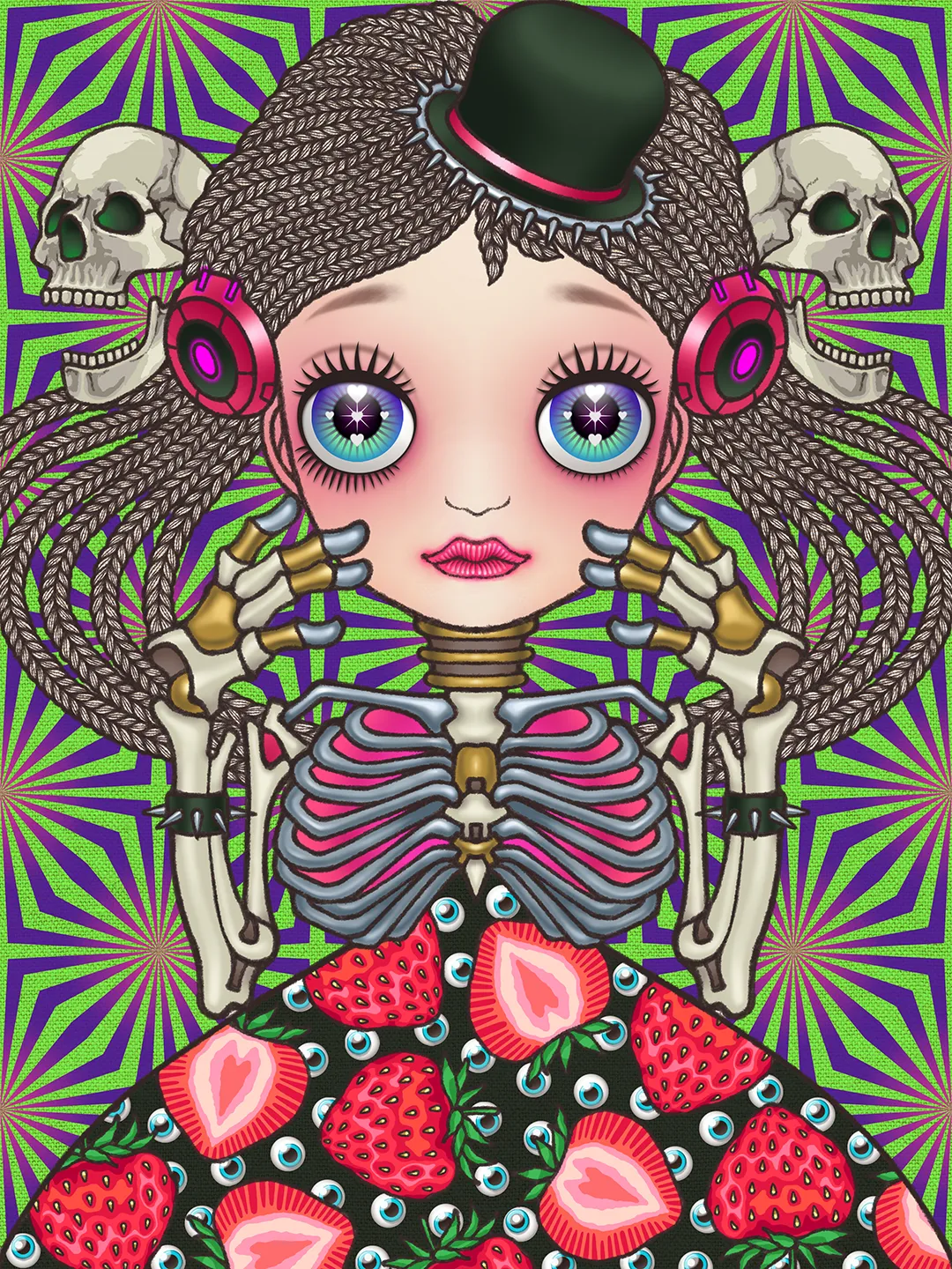 NFT art : Cosmic uripoko GIRL Strawberries