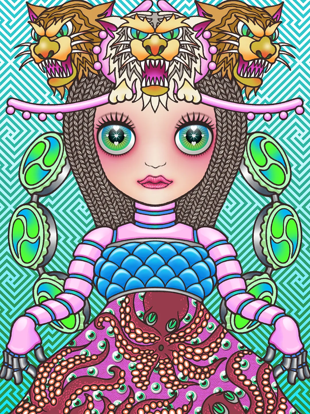 NFT art : Cosmic uripoko GIRL Thunder