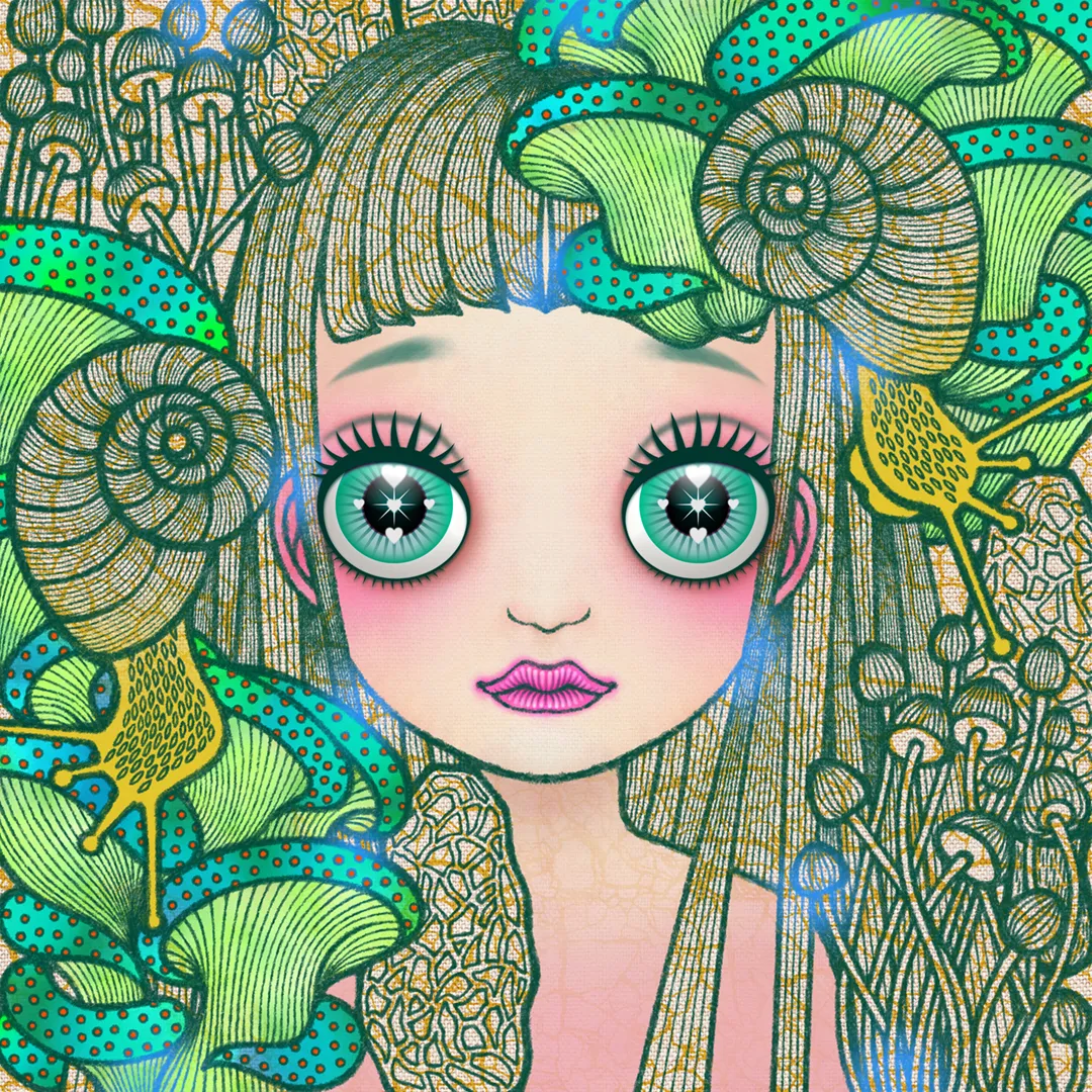 NFT art : uripoko GIRL Snails002